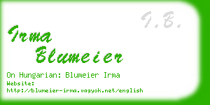 irma blumeier business card